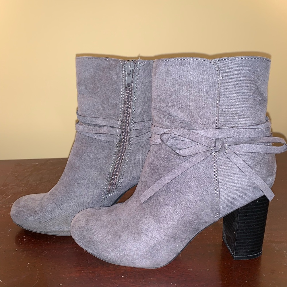 Grey Mid Height Booties